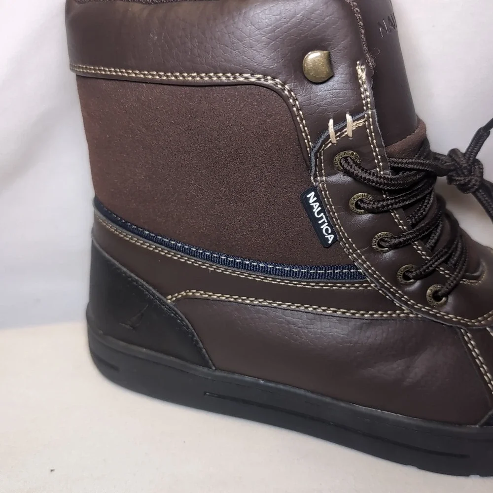 Nautica LOCKVIEW Brown Duck Boots-Waterproof Shell Mens 11 EUC
